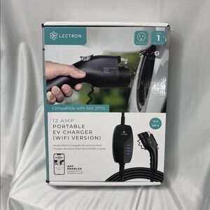 Lectron 12 Amp Portable EV Charger Wifi and bluetooth version level 1  charger